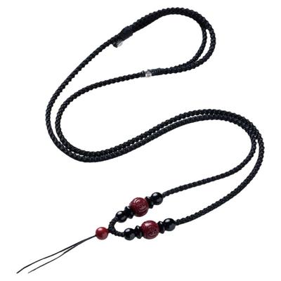 朱砂吊坠挂绳高端手工编织男女