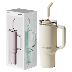 BEARBENS熊本士冰霸杯吸管保温杯男女生杯子大容量高颜值水杯礼物