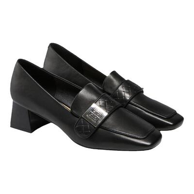 单鞋女百搭中跟时装通勤乐福鞋