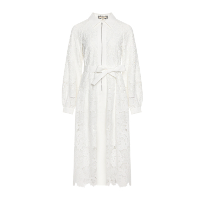 【蕾丝】GEGINA吉吉娜新款重工蕾丝连衣裙女中长款绣花女裙子