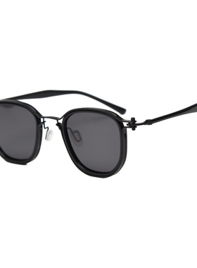 茶色复古偏光金属太阳镜