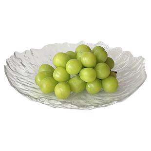 水果盘家用客厅茶几玻璃冰川盘子高级感轻奢糖果零食点心盘干果盘