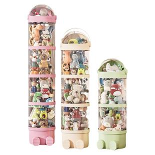 娃娃收纳桶毛绒公仔玩偶收纳神器儿童玩具布艺透明装娃娃收纳筐