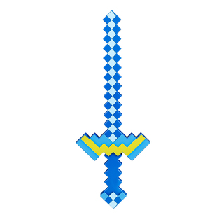 我的世界闪光钻石剑游戏周边水晶男孩刀剑马赛克武器炫酷发光礼物