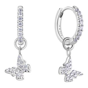 明星同款ARSIS银饰幸运符号星悦蝴蝶耳圈耳环耳饰耳钉节日礼物