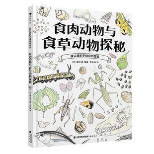 浪花朵朵正版 食肉动物与食草动物探秘 盛口满的手绘自然图鉴 7-10岁 日本童书研究会推荐 动物科普绘本童书