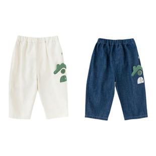 【软牛仔】幼歌婴幼儿2025春季卡通造型牛仔裤宝宝萌趣可爱休闲裤