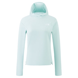 TheNorthFace北面速干长袖T恤女2026春夏户外轻薄防晒连帽套头衫