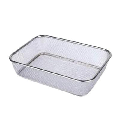 加厚304不锈钢长方形加粗网篮