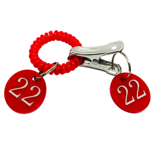 餐厅号码牌亚克力夹子手环麻辣烫叫号牌一对排队编号数字牌寄存牌