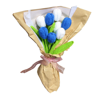 精梳棉毛线郁金香diy仿真摆件