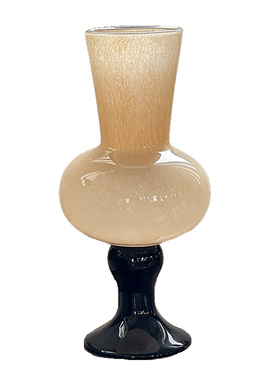 中古玻璃花瓶绿色高脚法式ins花器插花水养氛围感装饰摆件送礼