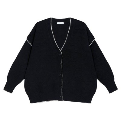 GLOBAL WORK 针织衫女25冬季新款含棉慵懒风宽松V领毛衣494140