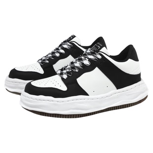 XJXY7cm增高鞋黑白配色鞋子男鞋休闲鞋板鞋男款2025新款秋冬季鞋