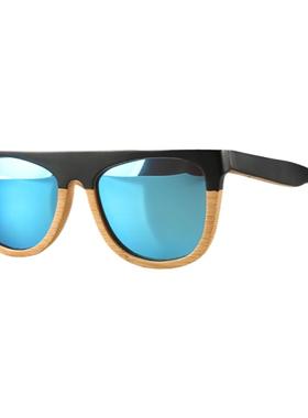 墨镜百搭大框蓝色彩膜偏光镜片