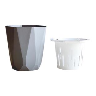 懒人自动吸水绿萝花盆控根透气家用轻奢北欧简约树脂塑料厂家直销