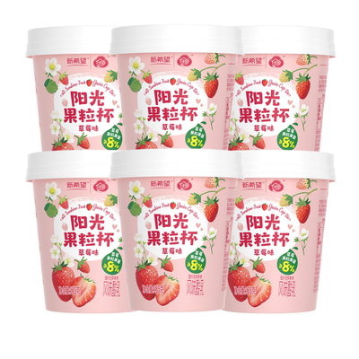 新希望低温酸奶草莓果粒杯135g