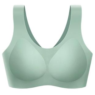 蚕丝固定杯内衣女士无痕背心式运动文胸胸罩小胸聚拢收副乳无钢圈