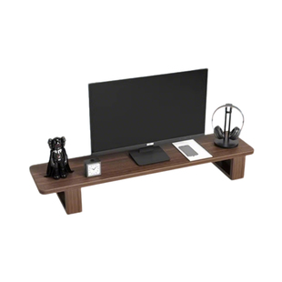 台式电脑显示器增高架办公桌置物架桌面键盘收纳架笔记本实木支架