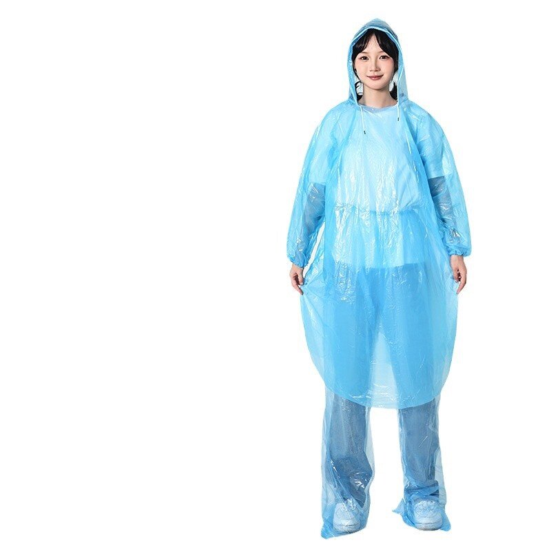 漂流专用雨衣一次性激流勇进连体儿童全身加厚分体防水游乐园包脚