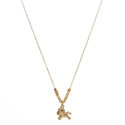 ZOXI本命年碎碎金小马项链女款