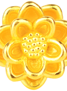 谁羽珠宝999金莲花转运吊坠