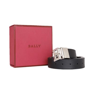 Bally/巴利时尚黑色男士牛皮腰带