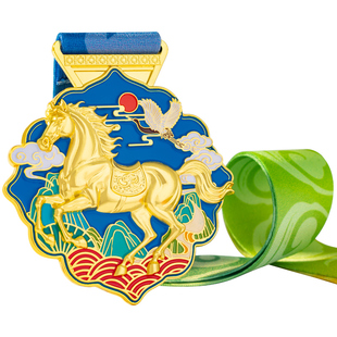 新款设计2026马年奖牌定制金属奖章马拉松活动比赛纪念品现货直发