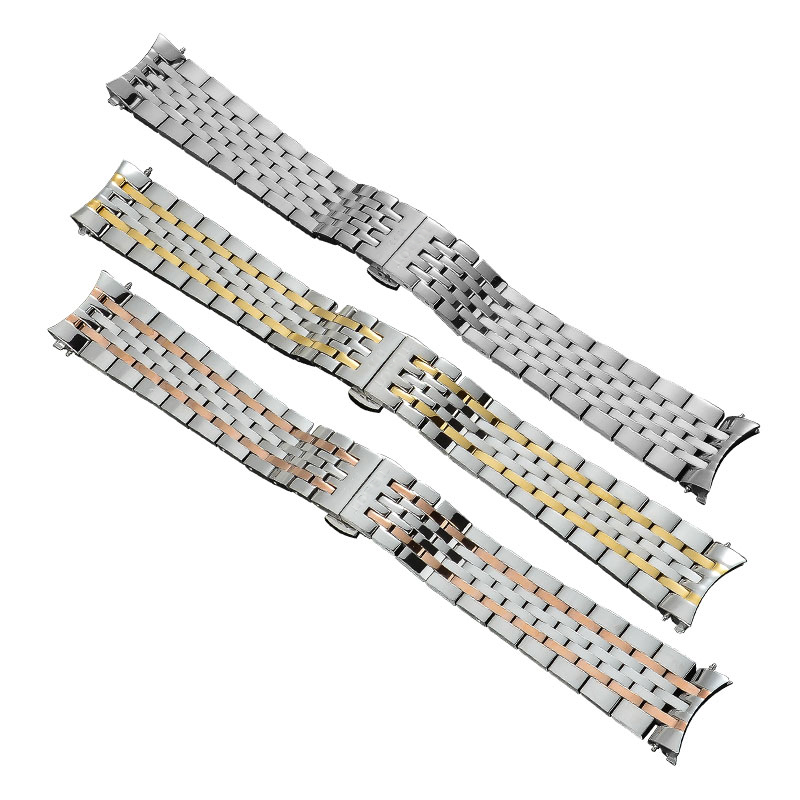 适配天梭1853力洛克表带男女原装钢带T006/T41俊雅钢表带配件19mm