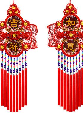 新款电视背景墙中国结挂件