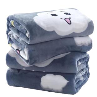 法兰绒珊瑚绒毛毯铺床毯子毛巾被沙发毯办公室午睡毯冬季加厚床单