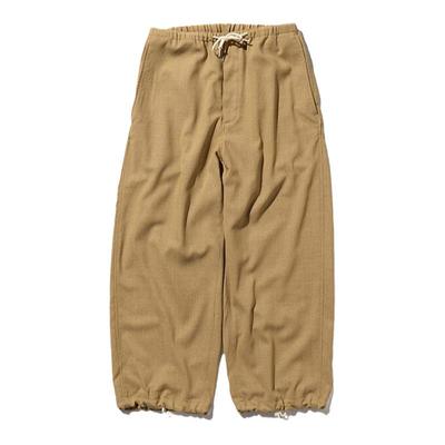 BEAMSPLUS中腰羊毛纱休闲裤长裤