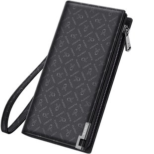 花花公子钱包男士长款2025新款皮夹卡包两用手拿包男款商务手包潮