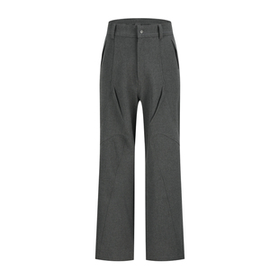 OaOO微阔结构西裤设计感休闲百搭宽松直筒微阔西裤男