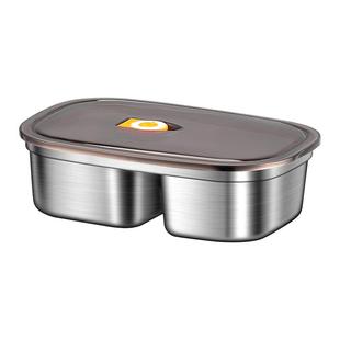 华际达304不锈钢饭盒上班族微波炉加热学生初中生专用分格餐盒