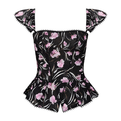 CORSELET暮色蔷薇碎花鱼骨胸衣