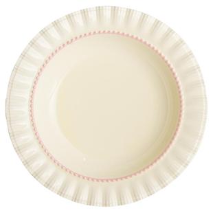 粉佳人奶油风法式高颜值陶瓷大鱼盘釉下彩餐简约盘子家用菜盘深盘