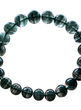 天然幽灵水晶三圈手链饰品男女生