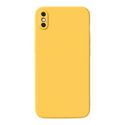 适用苹果X手机壳XSMax新款XS液态硅胶iPhonexs保护套iPhonex黄色全包iPhonexsmax防摔iPhone10高级感软外壳后