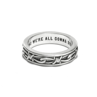 睡莲生生世世 原创设计925纯银戒指无限循环荆棘元素复古情侣指环