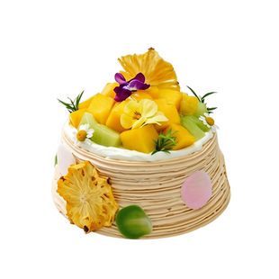 【泰茶繁花】特色蛋糕芒果泰奶奶冻斑斓糯米生日蛋糕同城配送
