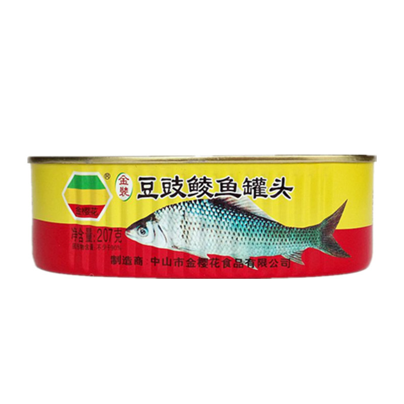 正品金樱花金装豆豉207g美味罐头