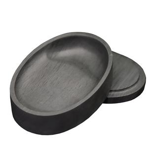 掌中宝原石砚台初学入门学生随身歙砚书法书画天然石头墨池墨碟文房四宝礼品笔墨纸砚带盖木盖砚台