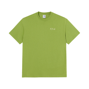 Polar Skate Co Stroke Logo Contrast Tee 纯色经典logo短袖T恤