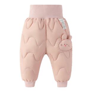 巴拉巴拉婴儿羽绒裤女童加厚裤子宝宝保暖裤儿童防寒冬装新款童装