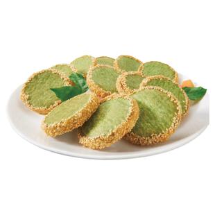 绿茶佛饼300g/12个台湾油炸小吃冷冻香酥芝麻芋泥饼广式糕点甜品