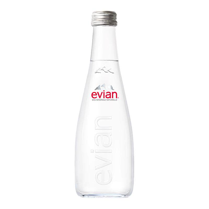 法国进口依云矿泉水玻璃瓶330ml