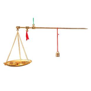 乔迁新居称心如意礼品喜称老式秤杆带秤砣搬新家入宅称小铜秤摆件