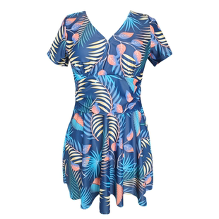 泳衣女款中老年妈妈中长款泳衣保守遮肚显瘦连体如厕大码温泉泳装