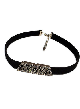 小巧精致V字镶钻choker项圈项链